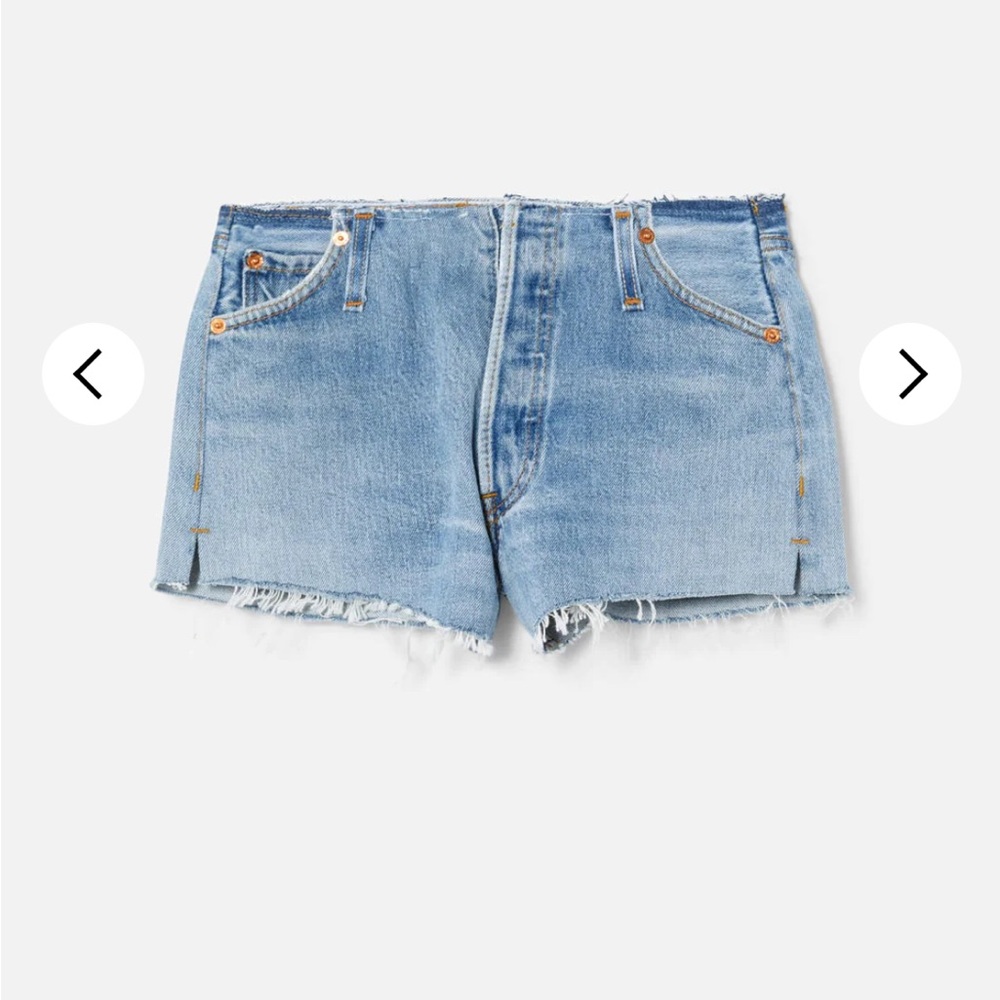 Re/done raw waist jean shorts Size 28
